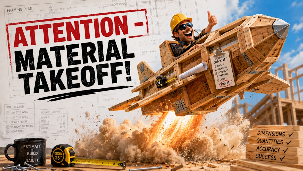 Material Takeoff for Residential Wood Frame Construction
