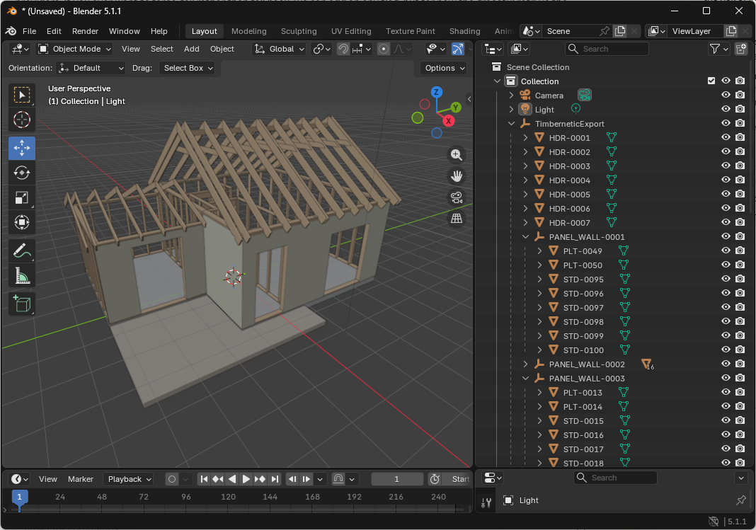 Tags exported to Blender
